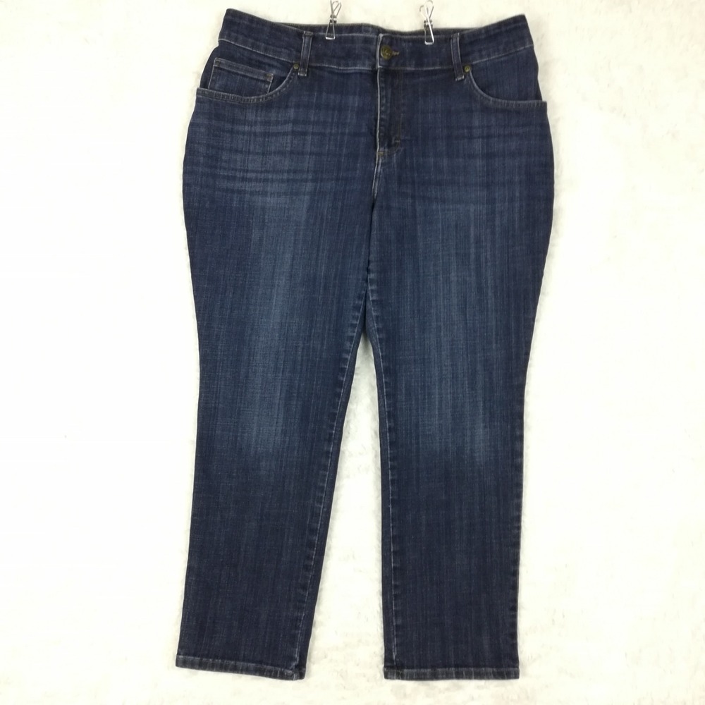 Lee Womens Jeans Straight Leg Relaxed Fit Blue Denim Mid Rise Plus Petite 16WP